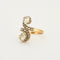 Bague 56 Bague Toi et Moi 2 ors diamants 58 Facettes GU27