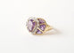 Bague 52 Bague or jaune améthystes 58 Facettes