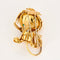 Broche Broche Lion en or jaune et blanc, émeraudes, diamants et onyx 58 Facettes 250094