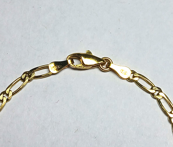 Bracelet Bracelet en or jaune, maille figaro 58 Facettes 511/2