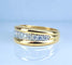 Bague 51 Bague jonc en or jaune 18 carats sertie de 9 diamants 58 Facettes AB565