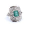 Bague 54 Bague Art Déco or émeraude diamants 58 Facettes