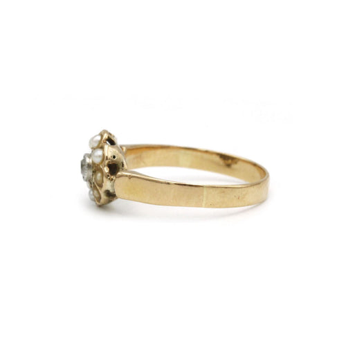 Bague 53 Bague or jaune, diamant, perles 58 Facettes 240368R