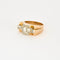 Bague 55.5 Bague Tank en or jaune et diamants. 58 Facettes