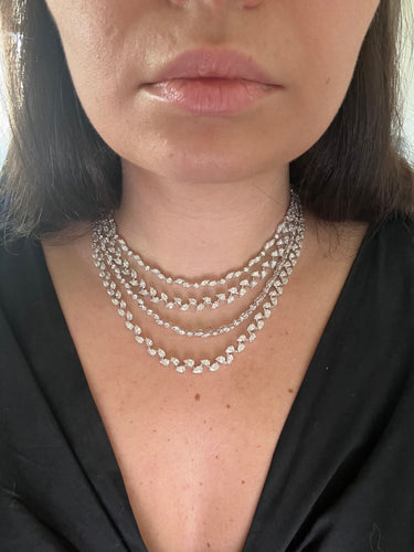Four layers Diamond Cocktail High-end necklace