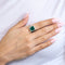 Bague Bague or blanc, émeraude 6cts, diamants 1.50ct 58 Facettes