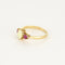 Bague 51,5 Bague en or jaune, opale et rubis de synthèse 58 Facettes SQU3784X6