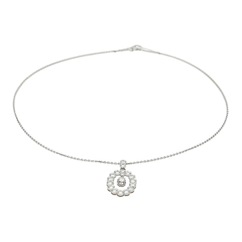 Collier Collier  Or blanc, Or jaune Diamant 58 Facettes 4183600CN
