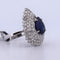Bague 57 Bague en or blanc avec saphir et diamants 58 Facettes