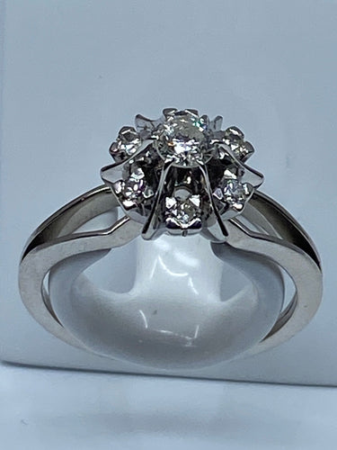 Bague 59 Bague Margueritte en Or blanc & Diamants 58 Facettes