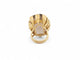 Bague 52 bague cocktail sertie pierre quartz fume t52 en or jaune 14k 31.7gr 58 Facettes 270125