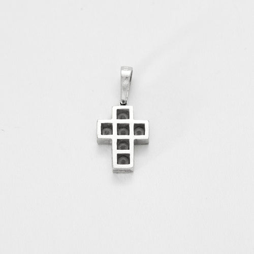 Pendentif CARTIER - Pendentif "Croix" en or blanc et diamants 58 Facettes