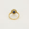 Bague 57,5 Bague marguerite en or jaune et or blanc, saphir et diamants 58 Facettes B250589