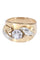 Bague 56 Bague or jaune et platine diamant 58 Facettes 090041