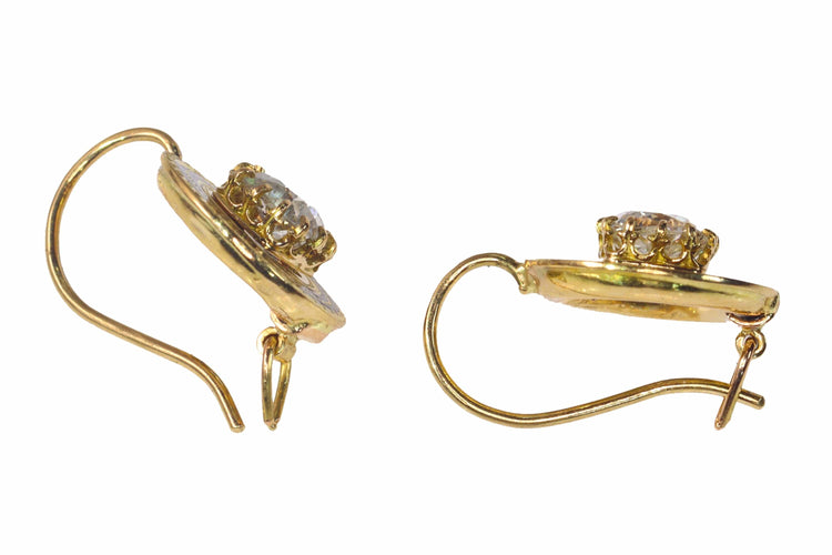 Boucles d'oreilles Aperçus de grandeur : boucles d'oreilles en diamant des années 1830 58 Facettes 21355-0125