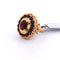 Bague 56 Anello vintage en or jaune 18 kt avec grenats 58 Facettes