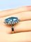 Bague Bague en or blanc 18 carats, aigue marine et 18 diamants 58 Facettes AB389