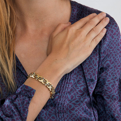 Bracelet CHAUMET - Bracelet or jaune orné de saphirs 58 Facettes GU8