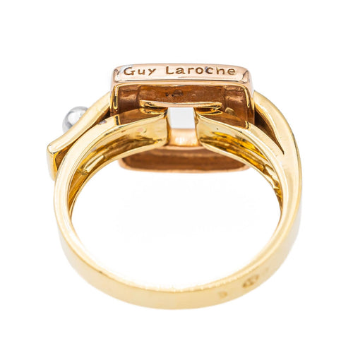 Bague 54 Guy Laroche Bague 3 Ors  Or jaune, Or rose, Or blanc 58 Facettes 3157108CN