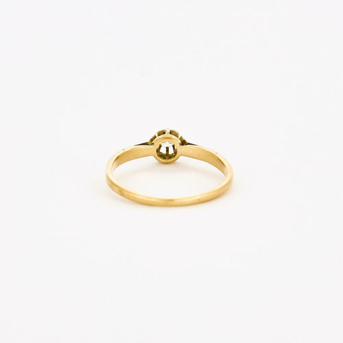 Bague 55 Bague solitaire diamant or jaune et blanc 58 Facettes