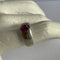 Bague 56 Bague jonc platine rubis birman cabochon 58 Facettes