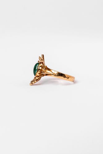 Bague 52 Bague "Soleil" en or jaune et malachite 58 Facettes
