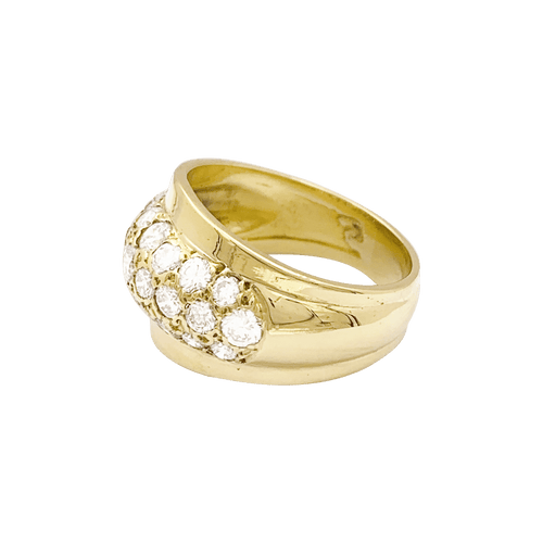 Bague 60 Bague or jaune, diamants. 58 Facettes 34449