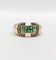 Bague 59 Bague tank style art deco or 18k émeraude calibrées et diamants taille brillants 58 Facettes A05364