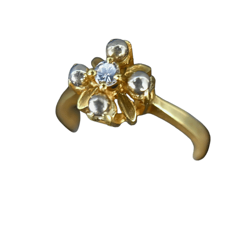 Bague 54 Bague Art Nouveau or jaune diamants 58 Facettes