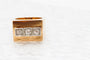 Bague Chevalière or jaune et diamant - c 1920 58 Facettes 250301