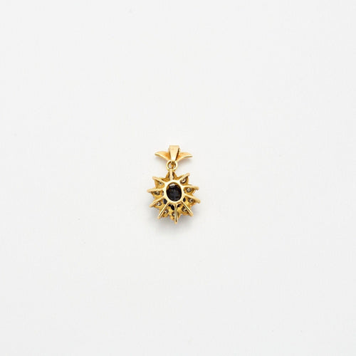 Collier Pendentif Marguerite Saphir Diamants 58 Facettes 230435
