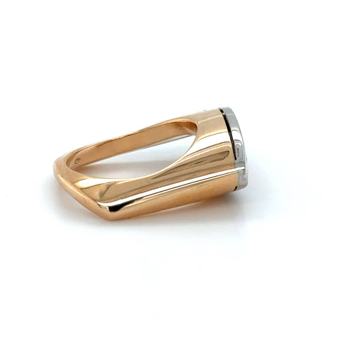 Bague 54 Bague Eventail Géometrique deux ors 58 Facettes 1.0002290/2