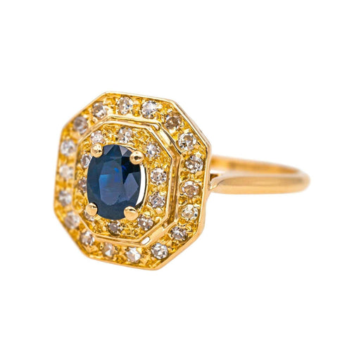 Bague 52 Bague Or rose Saphir, Diamant 58 Facettes 4635512CN