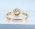 Bague 56 Bague solitaire en or jaune et platine, diamant 58 Facettes AB478