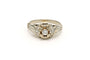 Bague 56 Bague Art Déco en or blanc sertie de diamants 58 Facettes 19785