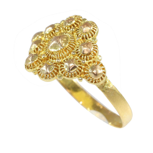 Bague 57 Élégance éternelle : l'anneau d'or historique de Hollande 58 Facettes 24043-0184