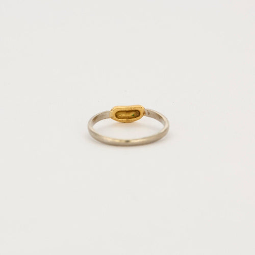 Bague Bague avec motif coeur en or jaune et platine 58 Facettes LP603/4