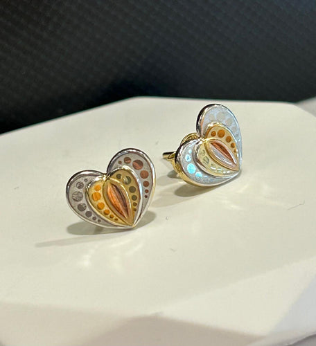Boucles d'oreilles Boucles d'oreilles coeur 3 ors 58 Facettes LP260