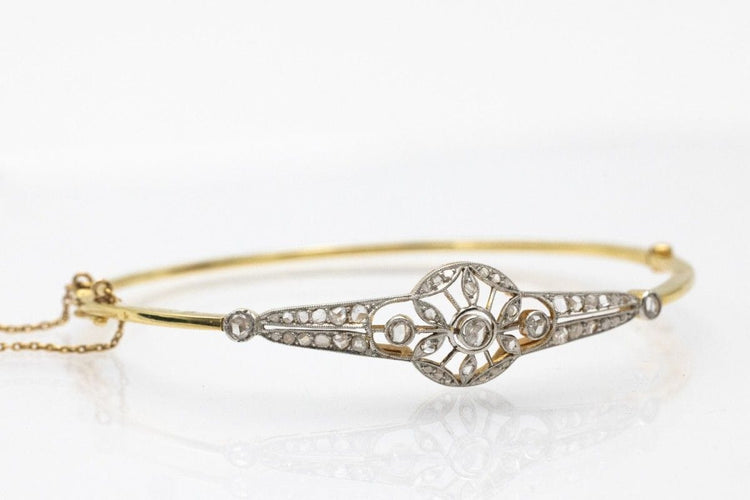 Bracelet Bracelet en or et platine serti de diamants, vers 1920 58 Facettes 10585