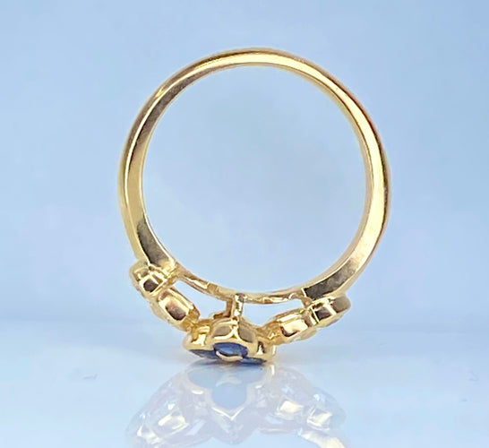 Bague 51 Mauboussin - Bague en or jaune 18 carats et saphirs et diamants 58 Facettes AB670