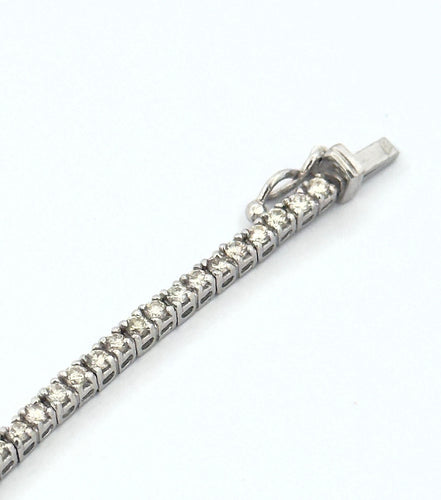 Bracelet Bracelet rivière de diamants , or blanc 18 carats 58 Facettes