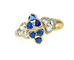 Bague 51 Mauboussin - Bague en or jaune 18 carats et saphirs et diamants 58 Facettes AB670