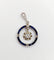 Pendentif Pendentif cible Art Déco or blanc, diamants, saphirs calibrés (circa 1920) 58 Facettes A05269