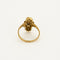 Bague 57 Bague en or jaune à motif de fleurs et diamants 58 Facettes MON1100