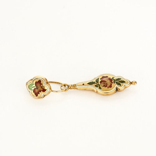 Boucles d'oreilles Boucles d'oreilles anciennes or et émail 58 Facettes