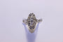 Bague 55 Bague or blanc Diamants 58 Facettes