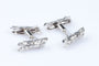 Boutons de manchette Boutons de manchette diamant en or blanc 18 carats 58 Facettes BM-77-90