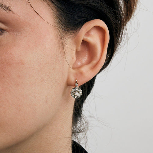 Boucles d'oreilles Boucles d'oreilles marguerites diamants or rose et gris 58 Facettes