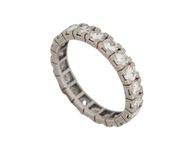 Bague 50 bague alliance americaine 20 diamants 2ct or blanc 18k 2.1gr t50 58 Facettes 268367