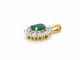Pendentif Pendentif en or avec une émeraude ovale verte et des diamants naturels 58 Facettes 2369
